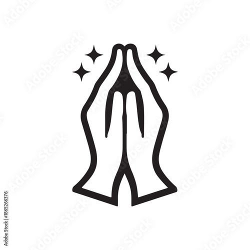Spiritual Worship Hands Icon
