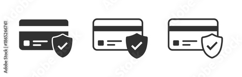 Safety payment debit card icon. Money protection. Finance security symbol. Safe pay , vector illustration.