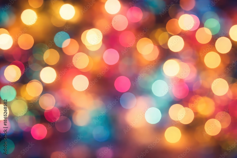 Fototapeta premium Colorful blurred lights providing an inviting background