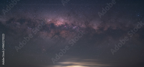 Milky way  in the center of image