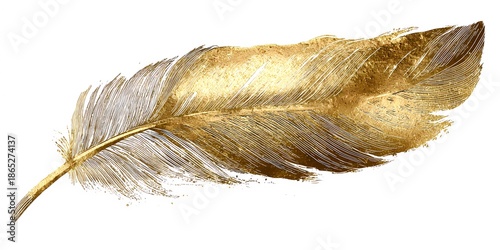 Feather resting gently against a bright white backdrop, emphasizing softness and visual balance in composition