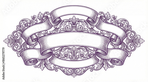 Decorative Victorian Ribbon Frame for Packaging