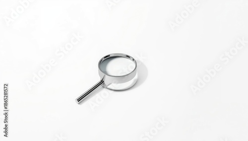 Wallpaper Mural Clear magnifying glass positioned against a white backdrop, emphasizing precision work Torontodigital.ca