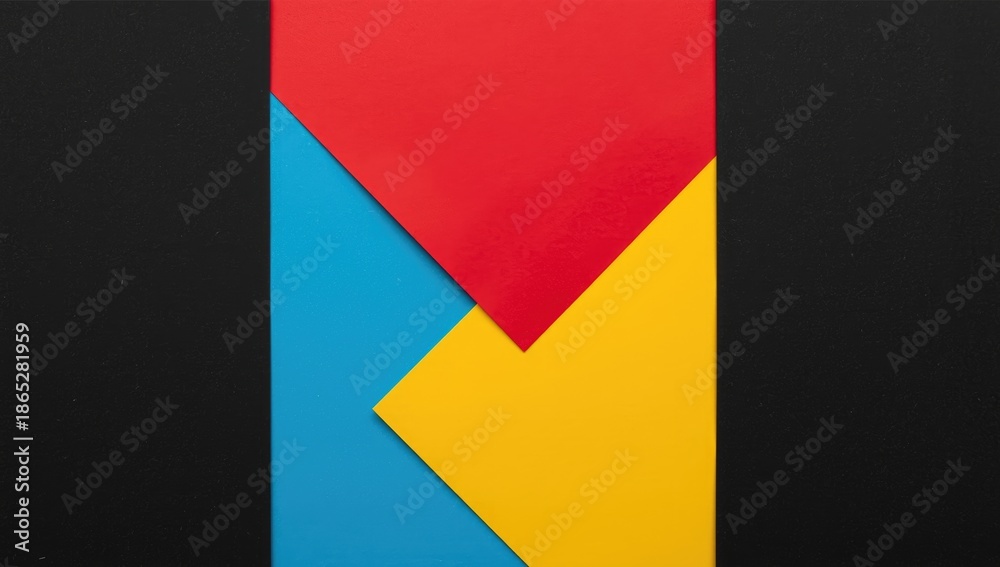 Fototapeta premium Colorful textured construction paper with overlapping layers, ideal for creating engaging UI backdrops