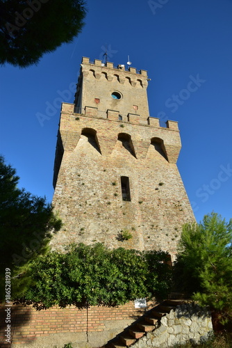 Torre di Celano, the famous tower castle in Pineto, Abruzzo, Italy.