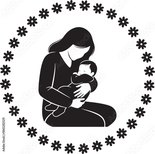 Happy mothers day isolated on transparent background