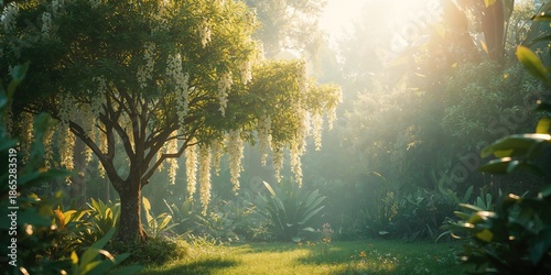Murraya koenigii, curry tree leaves, harvested for flavor, in an outdoor environment