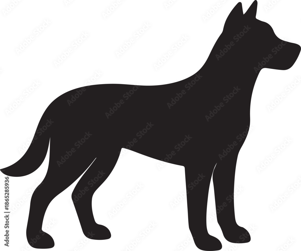 Obraz premium black dog vector