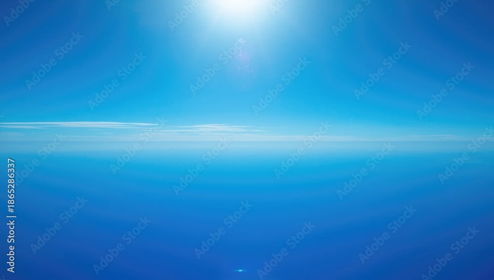 Obraz premium A vivid blue sky free of clouds, suitable as a backdrop for text or graphic elements, World Environment Day