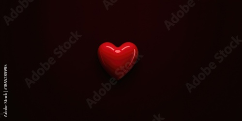 Dark background with a red heart icon functioning as a digital or emotional interface element, World Heart Day