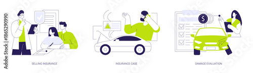 Insurance company isolated cartoon vector illustrations se