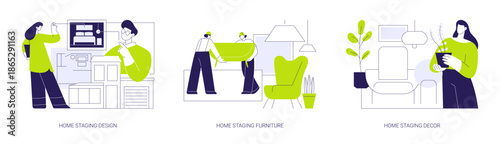 Home staging isolated cartoon vector illustrations se