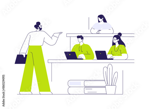 University lecture isolated cartoon vector illustrations.