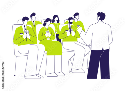 Business conference abstract concept vector illustration.