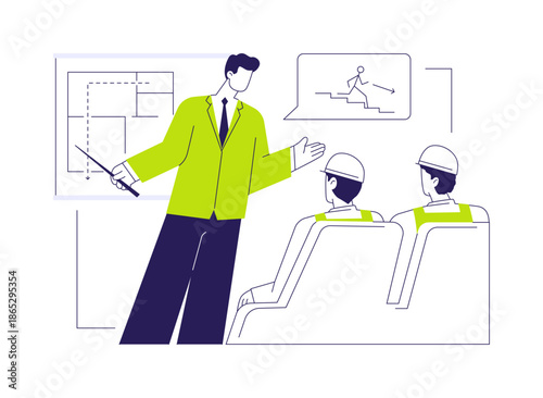 Occupational safety training abstract concept vector illustration.