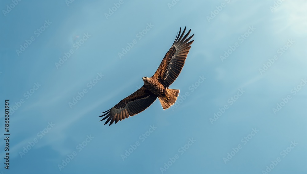 Obraz premium Great picture of a golden eagle in flight with outstretched wings, highlighting predator agility and hunting skills