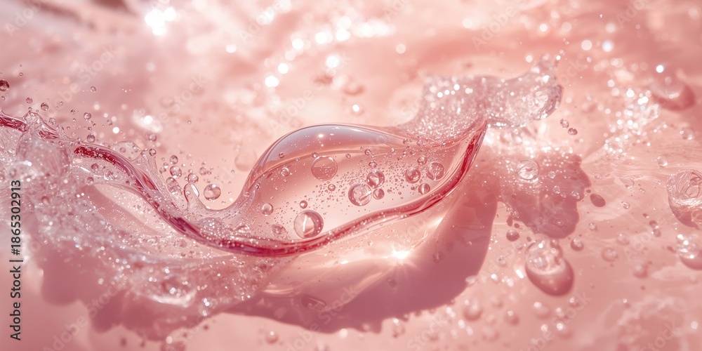 Obraz premium Hyaluronic acid gel used as a moisturizing agent in skincare routines, skin health