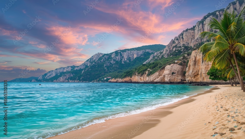 Obraz premium Delik deniz, a remote coastal area in Antalya, Turkey, highlighting erosion and preservation efforts