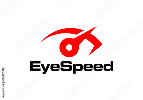 simple eye speed logo vector design concept