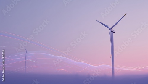 Wallpaper Mural A row of wind turbines set against the sky, highlighting sustainable energy generation, Earth Day Torontodigital.ca