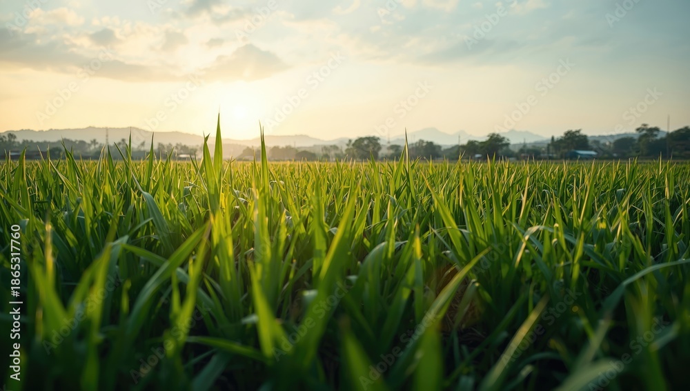 Obraz premium A lush sugarcane plantation during growth, highlighting farming techniques and harvest readiness