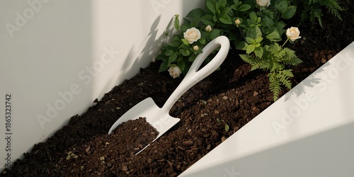 Hand-held garden spade tool for planting and soil aeration tasks