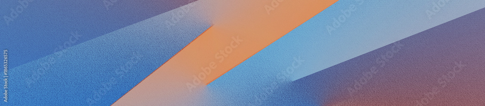 Fototapeta premium Light blue orange yellow coral peach pink purple abstract background. Geometric pattern shape line stripe diagonal triangle 3D. Noise grain grainy. Colorful.Soft shade.Contrast combination.Wide banner