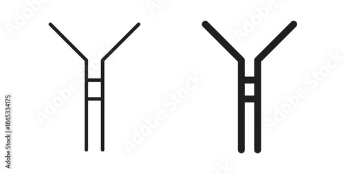 Antibody icons symbol. Simple, flat design for web or mobile app