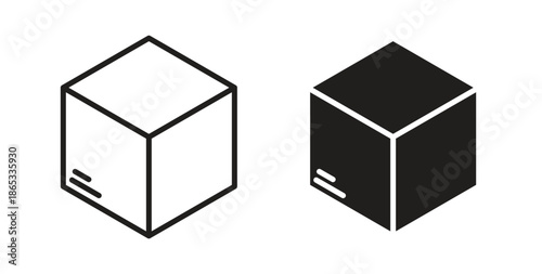 Boxes icons symbol. Simple, flat design for web or mobile app
