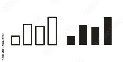 Chart histogram icons symbol. Simple, flat design for web or mobile app
