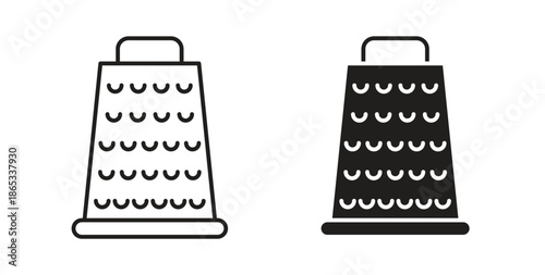 Cheese grater icons symbol. Simple, flat design for web or mobile app