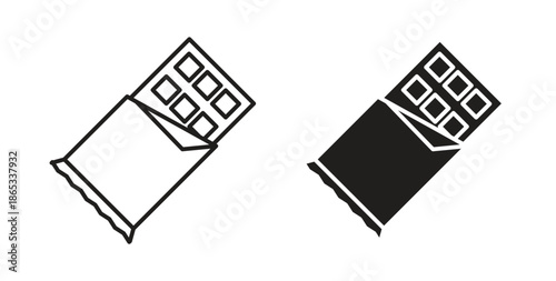 Chocolate icons symbol. Simple, flat design for web or mobile app
