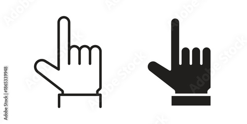 Cursor hand icons symbol. Simple, flat design for web or mobile app