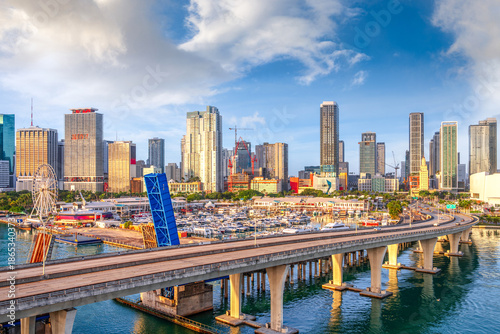 Miami, Florida, USA Downtown Skyline 4100