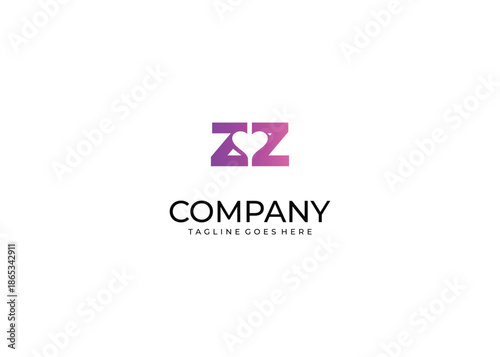 Free Download Modern Abstract Vector Logo Featuring Two Interlocking Black Letter Z Monograms Forming a White Heart Silhouette for Love and Branding - GFXLoad
