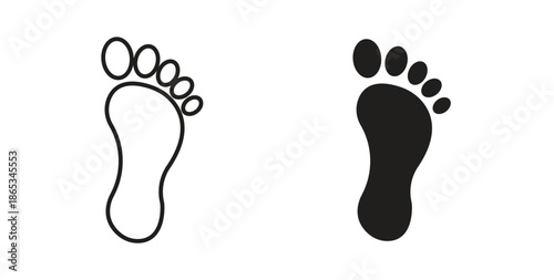 Footprint icons symbol. Simple, flat design for web or mobile app