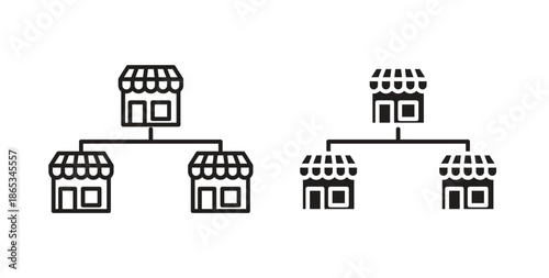 Franchise icons symbol. Simple, flat design for web or mobile app