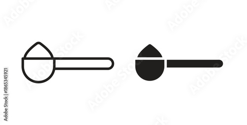 full spoon icons symbol. Simple, flat design for web or mobile app