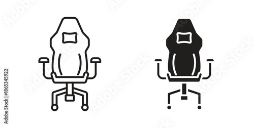 Gaming chair icons symbol. Simple, flat design for web or mobile app