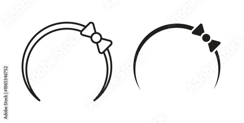 Hair band icons symbol. Simple, flat design for web or mobile app