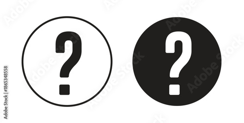 Interrogation icons symbol. Simple, flat design for web or mobile app