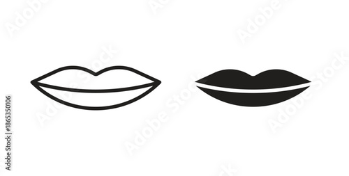 Lips icons symbol. Simple, flat design for web or mobile app