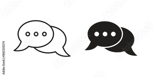 Live chat icons symbol. Simple, flat design for web or mobile app