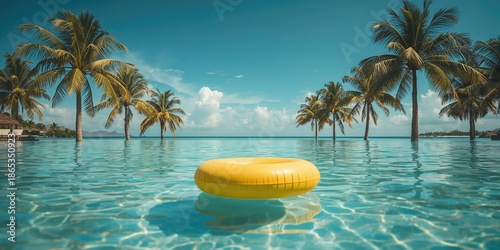 Inflatable yellow float in ...