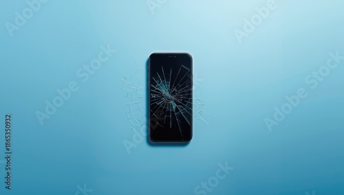 Damaged mobile phone with c...