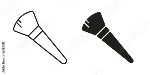 Makeup brush icons symbol. Simple, flat design for web or mobile app