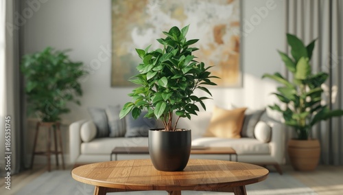 Lush Ficus Benjamina in con...