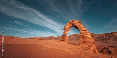 Wadi Rum landscape with rug...