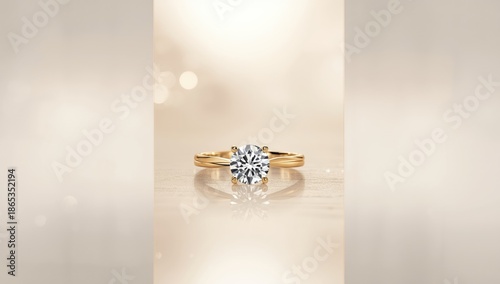 Close-up of wedding and eng...