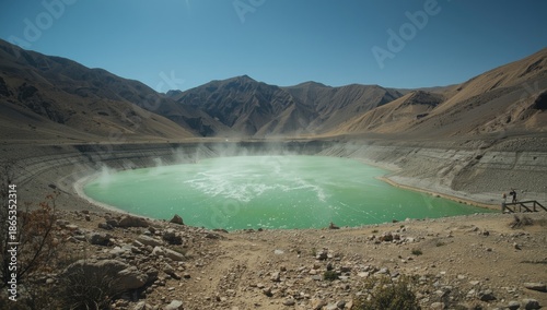 Gold mining waste water pon...